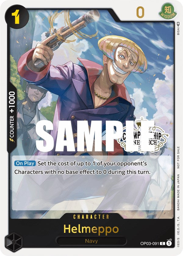 Helmeppo (Store Championship Participation Pack Vol. 2) (OP03-091) - [One Piece Promotion Cards] Foil - Trinity Hobby