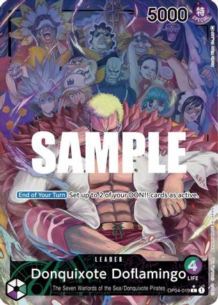 Donquixote Doflamingo (019) (Alternate Art) (OP04-019) - [Kingdoms of Intrigue] Foil - Trinity Hobby