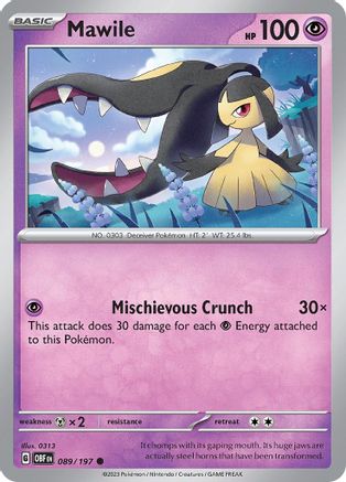 Mawile (089/197) [Scarlet & Violet: Obsidian Flames] - Trinity Hobby