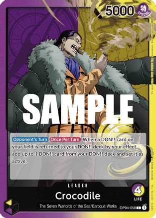 Crocodile (058) (OP04-058) - [Kingdoms of Intrigue] - Trinity Hobby
