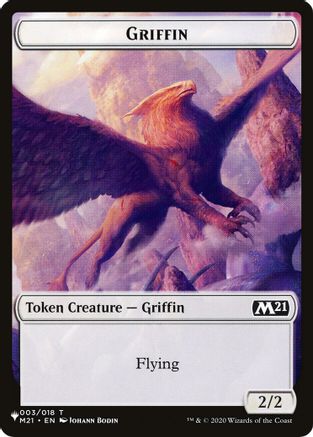 Griffin // Warrior Double-sided Token  (LIST-3 // 17) - [The List Reprints] - Trinity Hobby