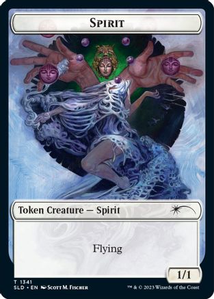 Spirit (SLD) // Ajani's Pridemate Double-sided Token (SLD-) - [Secret Lair Drop Series] - Trinity Hobby