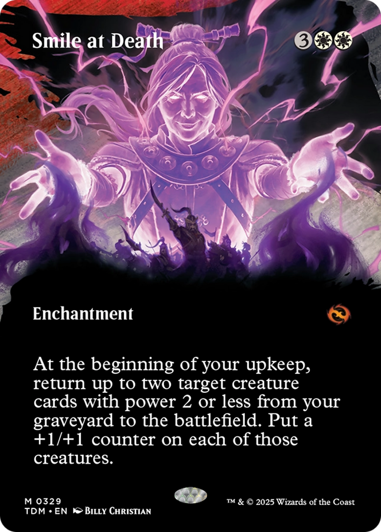 Smile at Death  [Foil]  (TDM-329) - [Tarkir: Dragonstorm]: (Showcase, enchantment) (Borderless) - Trinity Hobby
