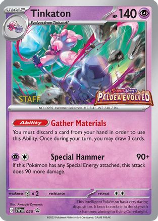 Tinkaton (020) (Staff Promo) [Scarlet & Violet: Black Star Promos] - Trinity Hobby
