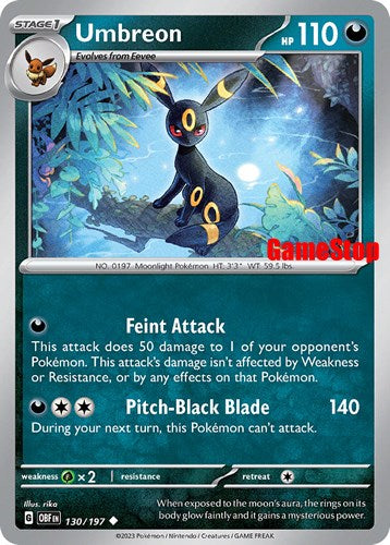 Umbreon (130/197) (GameStop Exclusive) [Scarlet & Violet: Black Star Promos] - Trinity Hobby