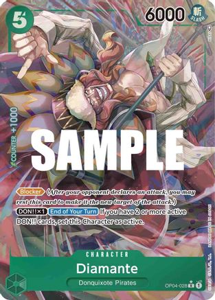 Diamante (Alternate Art) (OP04-028) - [Kingdoms of Intrigue] Foil - Trinity Hobby