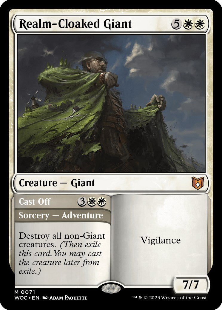 Realm-Cloaked Giant // Cast Off [Wilds of Eldraine Commander] - Trinity Hobby