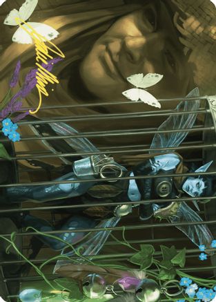 Cooped Up Art Card (Gold-Stamped Signature)  (ASWOE-001) - [Art Series: Wilds of Eldraine]