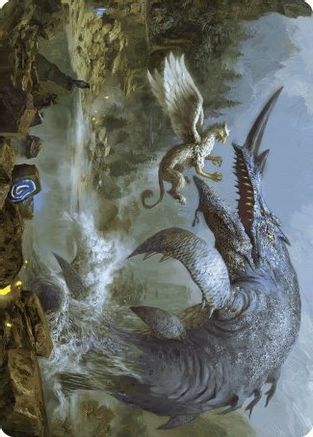 Horned Loch-Whale Art Card  (ASWOE-006) - [Art Series: Wilds of Eldraine]