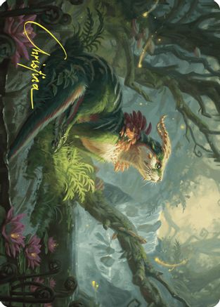 Elusive Otter Art Card (Gold-Stamped Signature)  (ASWOE-037) - [Art Series: Wilds of Eldraine]