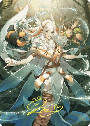 Greater Auramancy Anime Art Card (Gold-Stamped Signature)  (ASWOE-076) - [Art Series: Wilds of Eldraine]