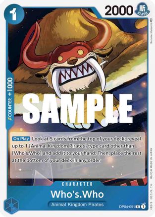 Who's.Who (OP04-051) - [Kingdoms of Intrigue] Foil - Trinity Hobby