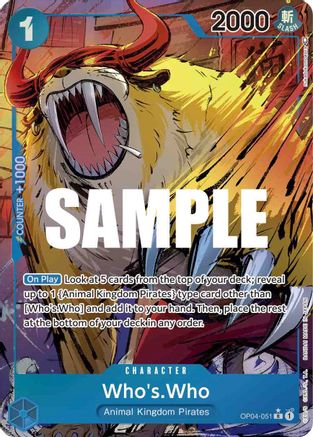 Who's.Who (Alternate Art) (OP04-051) - [Kingdoms of Intrigue] Foil - Trinity Hobby