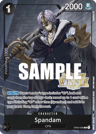 Spandam (Online Regional 2023) [Winner] (OP03-086) - [One Piece Promotion Cards] - Trinity Hobby