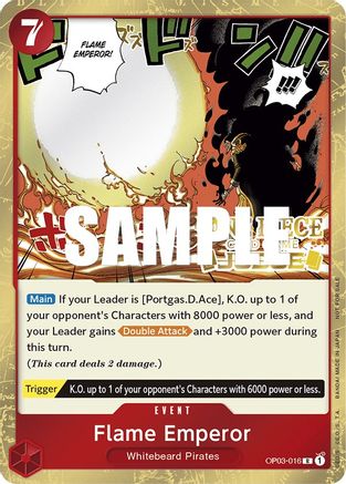 Flame Emperor (Judge Pack Vol. 2) (OP03-016) - [One Piece Promotion Cards] Foil - Trinity Hobby