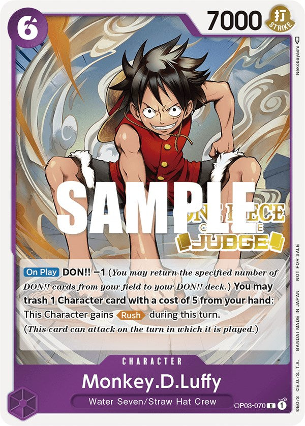 Monkey.D.Luffy (Judge Pack Vol. 2) (OP03-070) - [One Piece Promotion Cards] Foil - Trinity Hobby