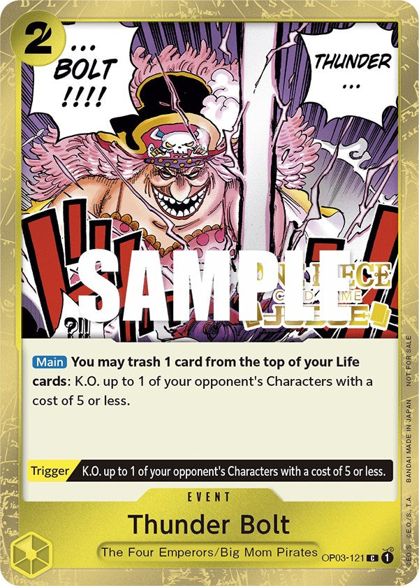 Thunder Bolt (Judge Pack Vol. 2) (OP03-121) - [One Piece Promotion Cards] Foil - Trinity Hobby
