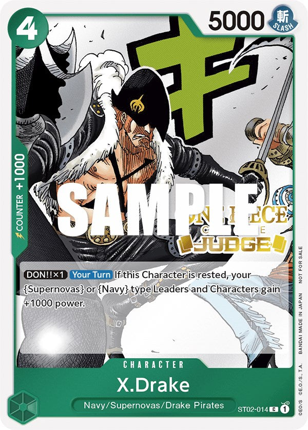 X.Drake (Judge Pack Vol. 2) (ST02-014) - [One Piece Promotion Cards] Foil - Trinity Hobby