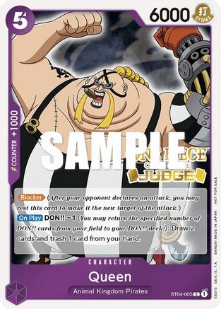 Queen (Judge Pack Vol. 2) (ST04-005) - [One Piece Promotion Cards] Foil - Trinity Hobby