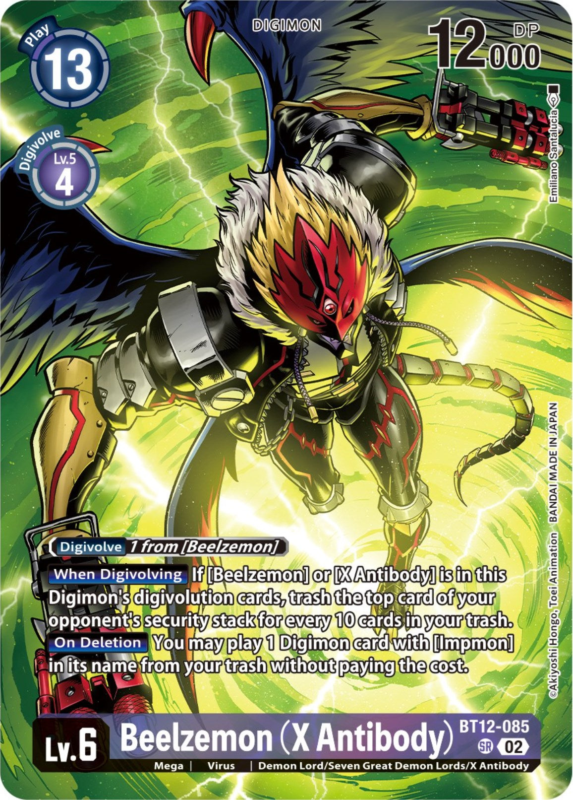 Beelzemon (X Antibody) [BT12-085] (Premium Binder Set) [Across Time Promos] - Trinity Hobby