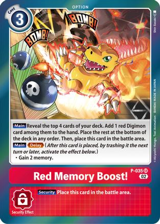 Red Memory Boost! [P-035] (Resurgence Booster) [Promotional Cards] - Trinity Hobby