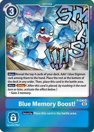 Blue Memory Boost! [P-036] (Resurgence Booster) [Promotional Cards] - Trinity Hobby