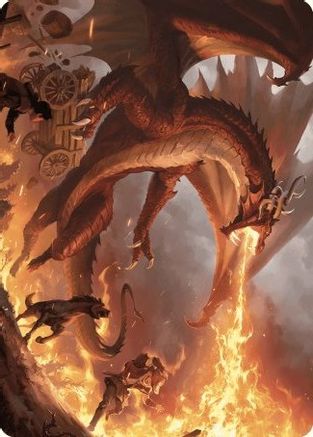Realm-Scorcher Hellkite Art Card  (ASWOE-019) - [Art Series: Wilds of Eldraine]
