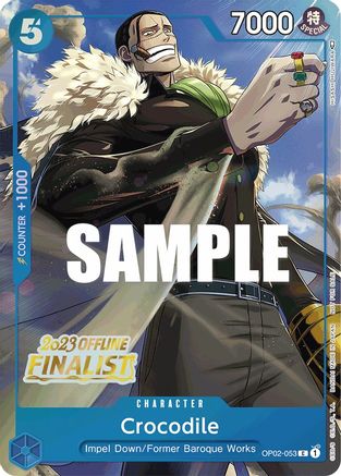 Crocodile (Offline Regional 2023) [Finalist] (OP02-053) - [One Piece Promotion Cards] Foil - Trinity Hobby