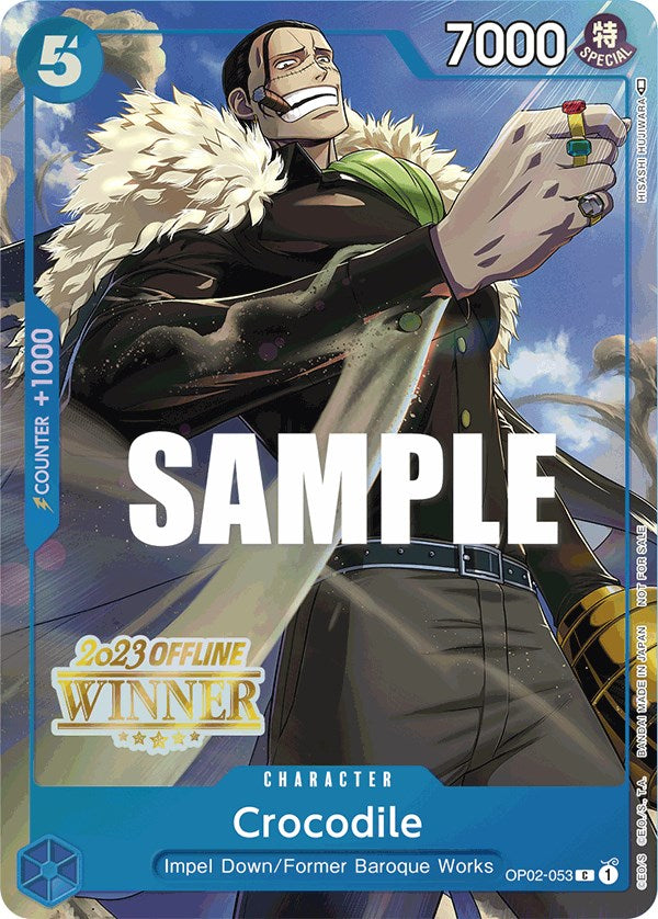 Crocodile (Offline Regional 2023) [Winner] (OP02-053) - [One Piece Promotion Cards] - Trinity Hobby