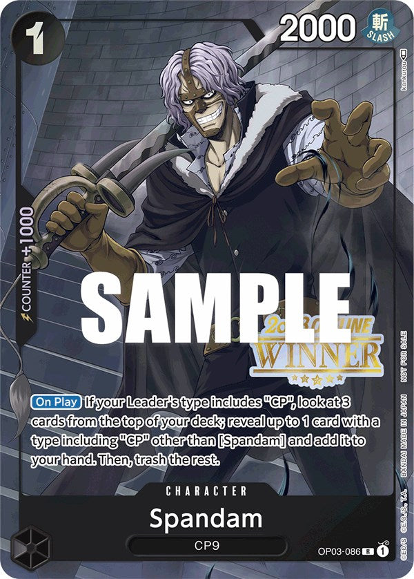 Spandam (Offline Regional 2023) [Winner] (OP03-086) - [One Piece Promotion Cards] - Trinity Hobby