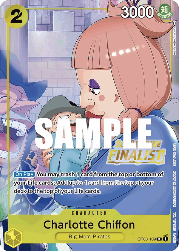 Charlotte Chiffon (Offline Regional 2023) [Finalist] (OP03-109) - [One Piece Promotion Cards] Foil - Trinity Hobby