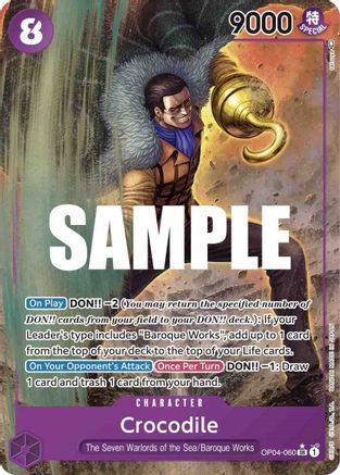 Crocodile (060) (Alternate Art) (OP04-060) - [Kingdoms of Intrigue] Foil - Trinity Hobby