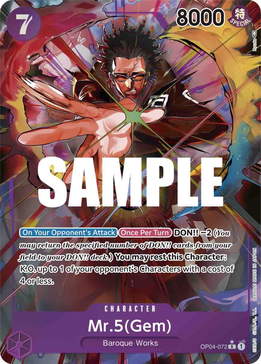 Mr.5 (Gem) (Alternate Art) (OP04-072) - [Kingdoms of Intrigue] Foil - Trinity Hobby