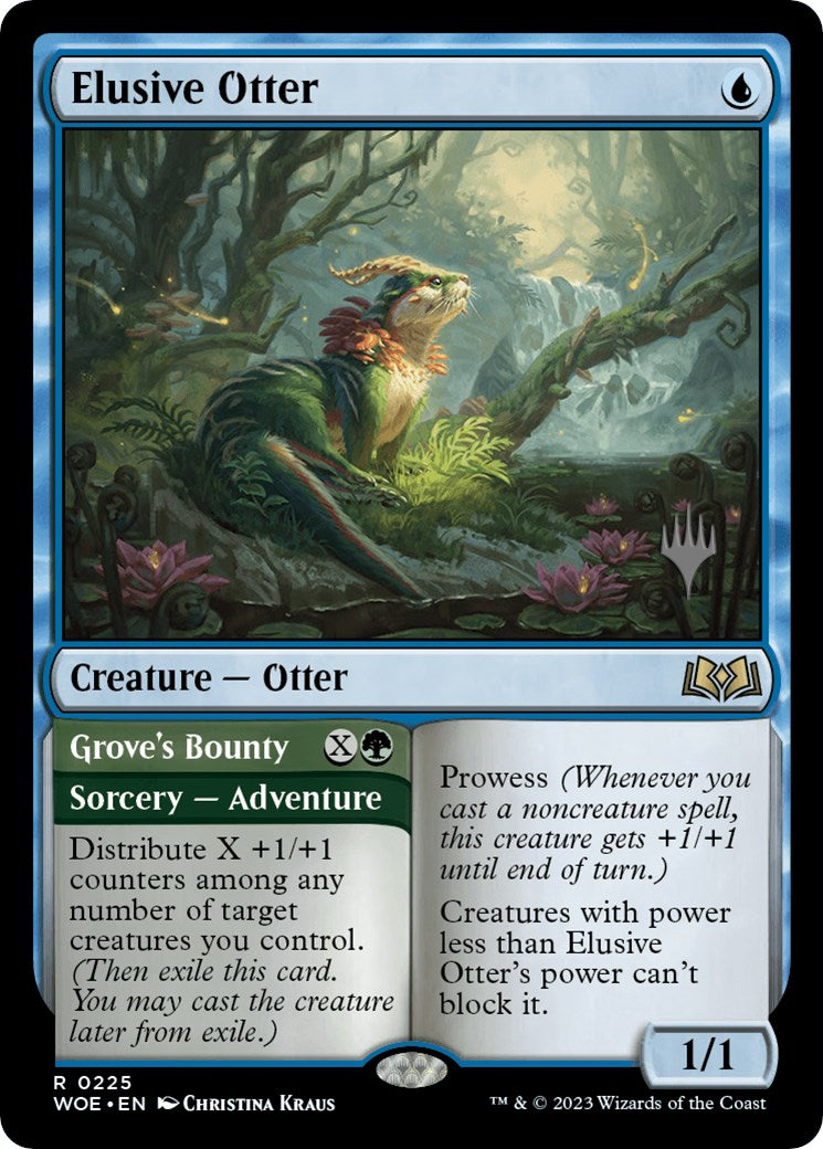 Elusive Otter // Grove's Bounty (Promo Pack) [Wilds of Eldraine Promos] - Trinity Hobby