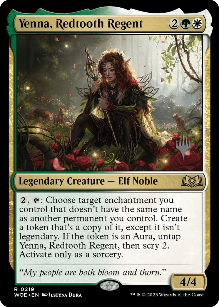 Yenna, Redtooth Regent (Promo Pack) [Wilds of Eldraine Promos] - Trinity Hobby
