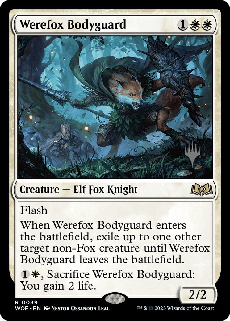 Werefox Bodyguard (Promo Pack) [Wilds of Eldraine Promos] - Trinity Hobby
