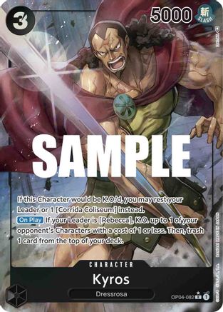 Kyros (Alternate Art) (OP04-082) - [Kingdoms of Intrigue] Foil - Trinity Hobby