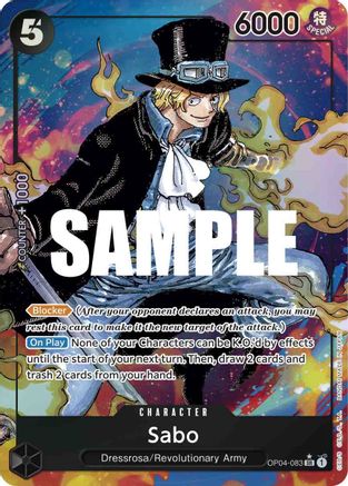Sabo (Alternate Art) (OP04-083) - [Kingdoms of Intrigue] Foil - Trinity Hobby