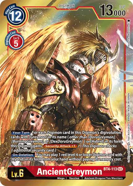 AncientGreymon [BT4-113] (Alternate Art) [Great Legend] - Trinity Hobby