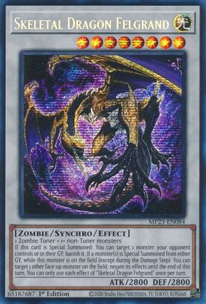 Skeletal Dragon Felgrand [MP23-EN084] Prismatic Secret Rare - Trinity Hobby