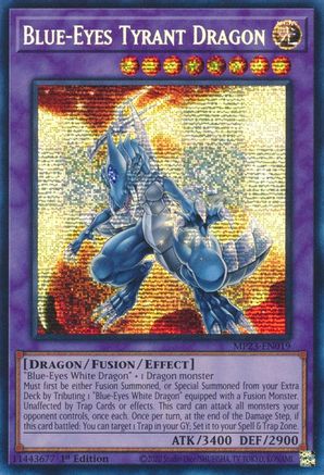 Blue-Eyes Tyrant Dragon [MP23-EN019] Prismatic Secret Rare - Trinity Hobby