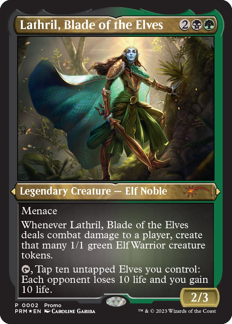 Lathril, Blade of the Elves (Foil Etched) [Media Promos] - Trinity Hobby