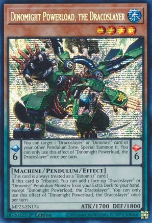 Dinomight Powerload, the Dracoslayer [MP23-EN174] Prismatic Secret Rare - Trinity Hobby