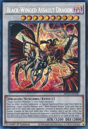 Black-Winged Assault Dragon [MP23-EN187] Prismatic Secret Rare - Trinity Hobby