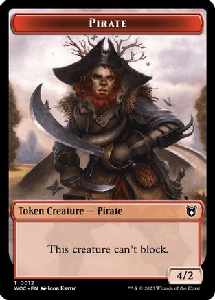Pirate // Pegasus Double-Sided Token  (WOC-12 // 9) - [Commander: Wilds of Eldraine]