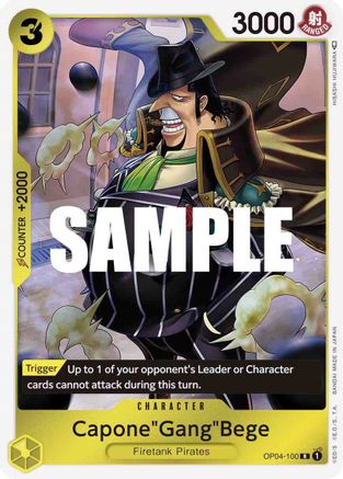 Capone"Gang"Bege (OP04-100) - [Kingdoms of Intrigue] Foil - Trinity Hobby