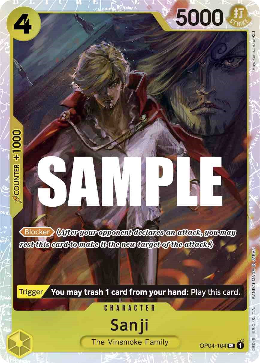 Sanji (104) (OP04-104) - [Kingdoms of Intrigue] Foil - Trinity Hobby