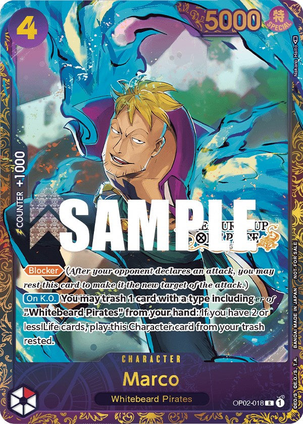 Marco (Treasure Cup) (OP02-018) - [One Piece Promotion Cards] Foil - Trinity Hobby