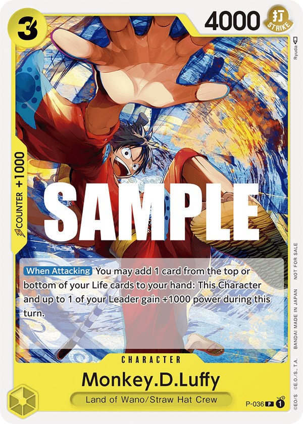 Monkey.D.Luffy (Pre-Release Tournament) (P-036) - [One Piece Promotion Cards] - Trinity Hobby