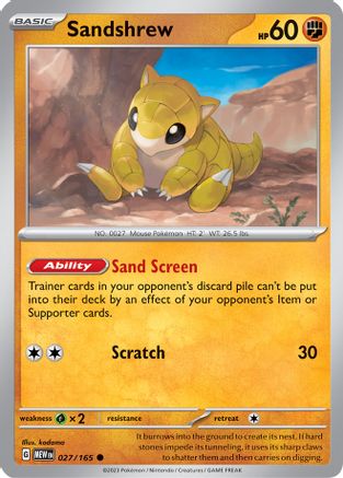 Sandshrew (027/165) [Scarlet & Violet 151] - Trinity Hobby